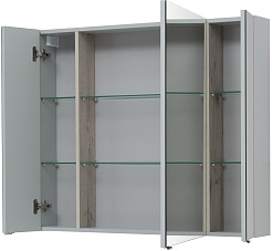 Aquanet Зеркальный шкаф Алвита New 100 серый матовый – фотография-6